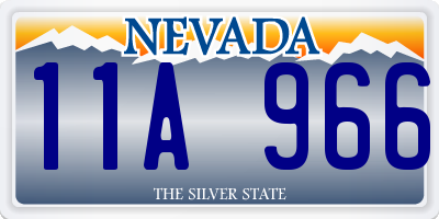 NV license plate 11A966