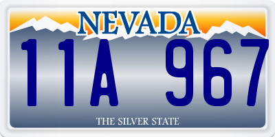 NV license plate 11A967