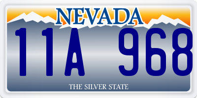 NV license plate 11A968