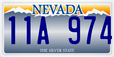 NV license plate 11A974