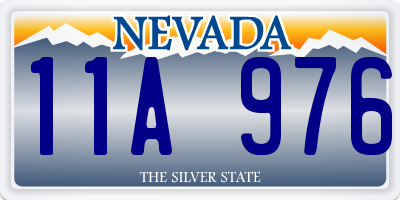 NV license plate 11A976