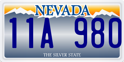 NV license plate 11A980