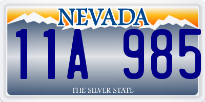 NV license plate 11A985