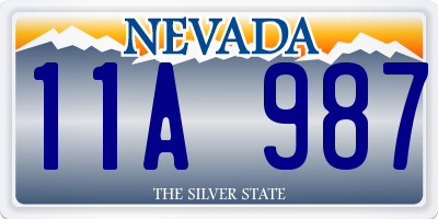 NV license plate 11A987