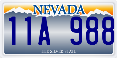 NV license plate 11A988