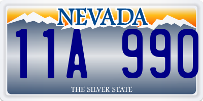 NV license plate 11A990
