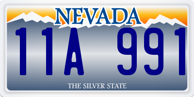 NV license plate 11A991
