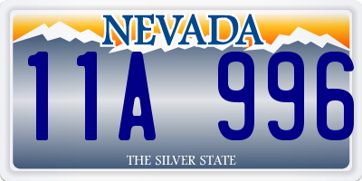 NV license plate 11A996
