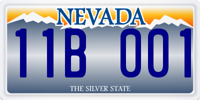 NV license plate 11B001