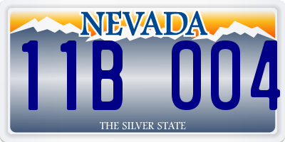 NV license plate 11B004