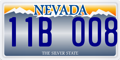 NV license plate 11B008