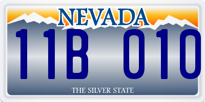 NV license plate 11B010