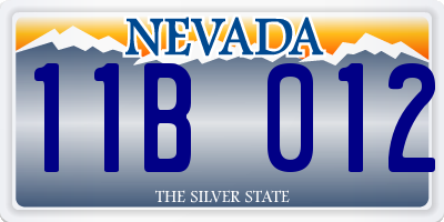 NV license plate 11B012