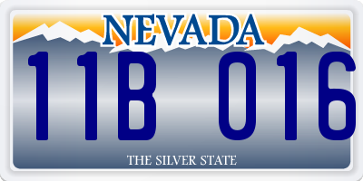 NV license plate 11B016