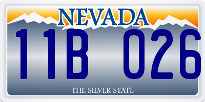 NV license plate 11B026