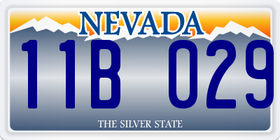 NV license plate 11B029