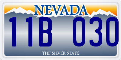 NV license plate 11B030