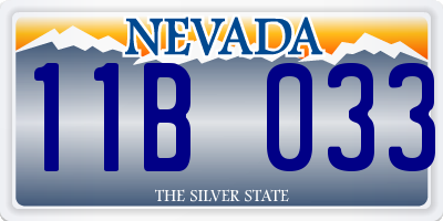 NV license plate 11B033