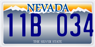 NV license plate 11B034