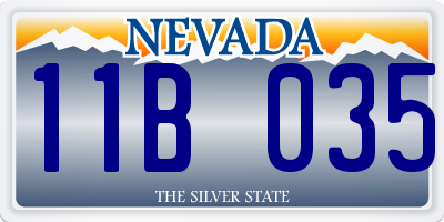 NV license plate 11B035
