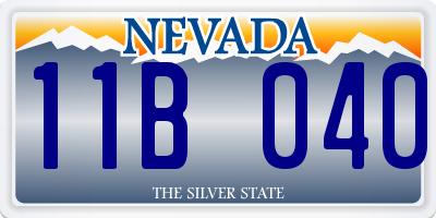 NV license plate 11B040