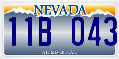 NV license plate 11B043