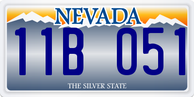 NV license plate 11B051