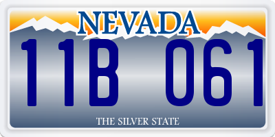 NV license plate 11B061