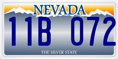 NV license plate 11B072