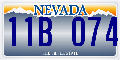NV license plate 11B074