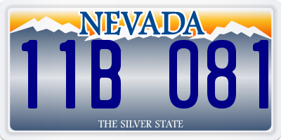 NV license plate 11B081