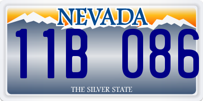 NV license plate 11B086