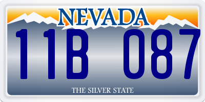 NV license plate 11B087