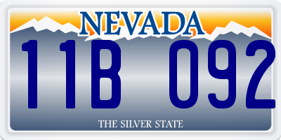 NV license plate 11B092