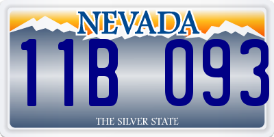 NV license plate 11B093