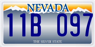NV license plate 11B097