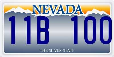 NV license plate 11B100