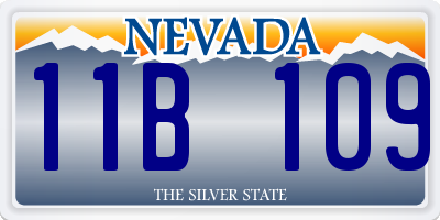 NV license plate 11B109