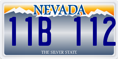 NV license plate 11B112