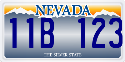 NV license plate 11B123