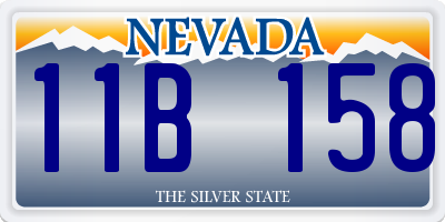 NV license plate 11B158