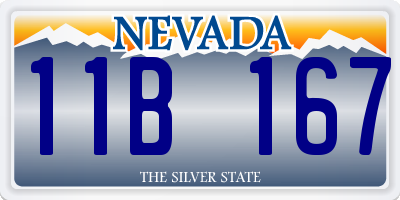 NV license plate 11B167