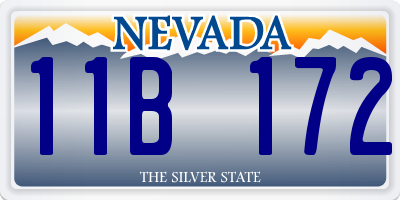 NV license plate 11B172