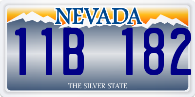 NV license plate 11B182