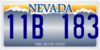 NV license plate 11B183