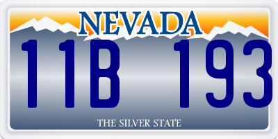 NV license plate 11B193