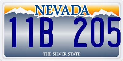 NV license plate 11B205