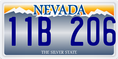 NV license plate 11B206