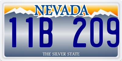 NV license plate 11B209