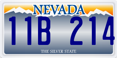 NV license plate 11B214